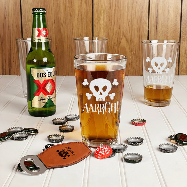 Pirate Leather Bar Bottle Opener - IN CONTEXT