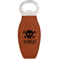Pirate Leatherette Bottle Opener - Double Sided (Personalized)