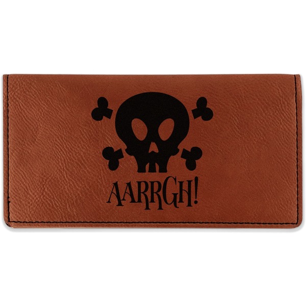 Custom Pirate Leatherette Checkbook Holder (Personalized)