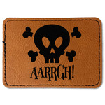 Pirate Faux Leather Iron On Patch - Rectangle (Personalized)