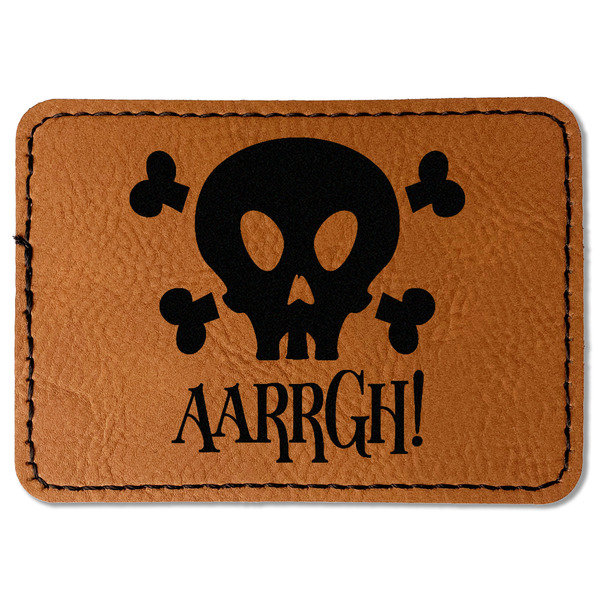 Custom Pirate Faux Leather Iron On Patch - Rectangle (Personalized)