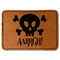 Pirate Faux Leather Iron On Patch - Rectangle (Personalized)