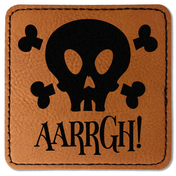 Custom Pirate Faux Leather Iron On Patch - Square (Personalized)