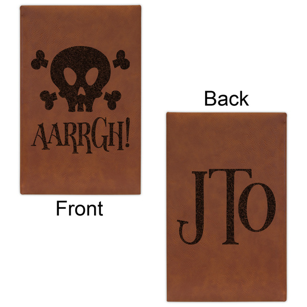 Pirate Leatherette Sketchbooks - Small - Double Sided - Front & Back View