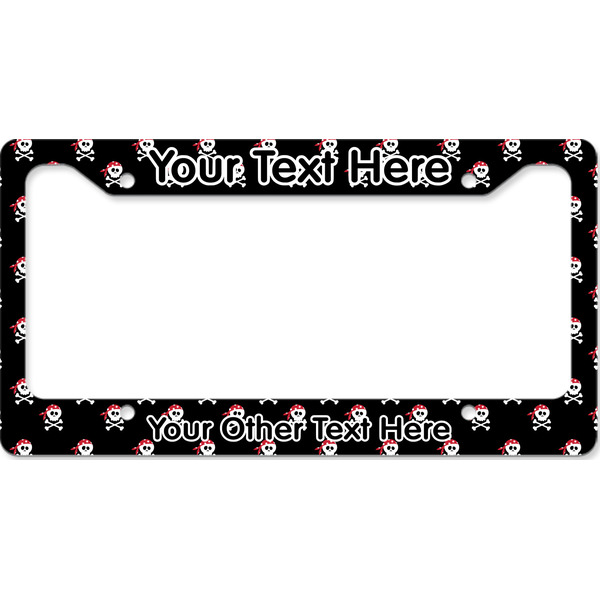 Pirate License Plate Frame Wide