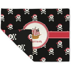 Pirate Double-Sided Linen Placemat - Single w/ Name or Text