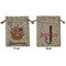 Pirate Medium Burlap Gift Bag - Front & Back (Personalized)