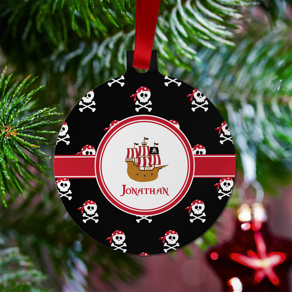 Pirate Metal Ball Ornament - Lifestyle