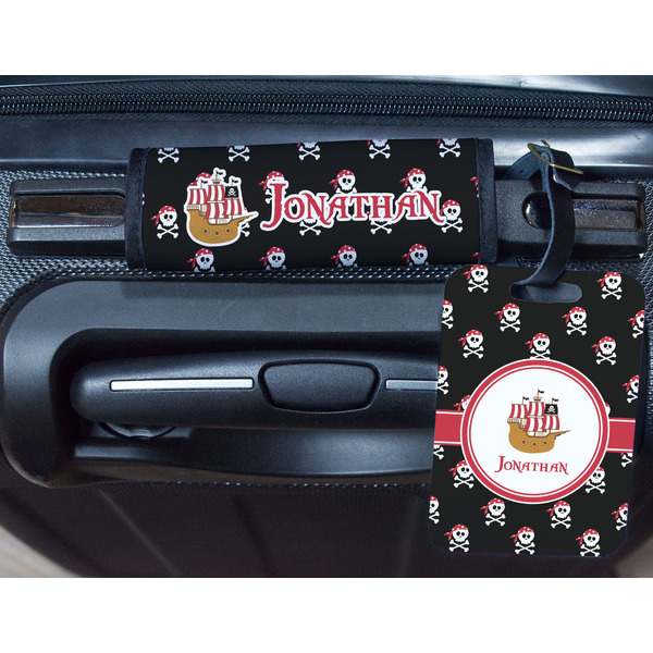 Pirate Metal Luggage Tag & Handle Wrap - In Context