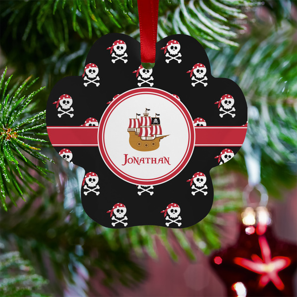 Pirate Metal Paw Ornament - Lifestyle