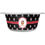 Pirate Stainless Steel Dog Bowl - Large (Personalized)