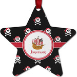 Pirate Metal Star Ornament - Double Sided w/ Name or Text
