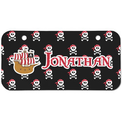 Pirate Mini/Bicycle License Plate (2 Holes) (Personalized)