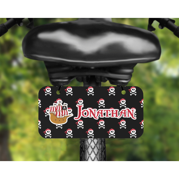 Pirate Mini License Plate on Bicycle - LIFESTYLE Two holes