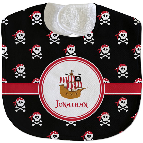 Pirate New Baby Bib - Closed and Folded