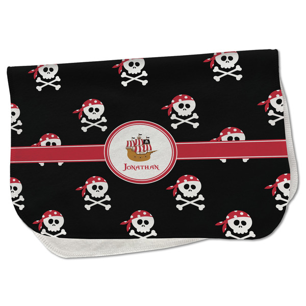 Custom Pirate Burp Cloth - Fleece w/ Name or Text