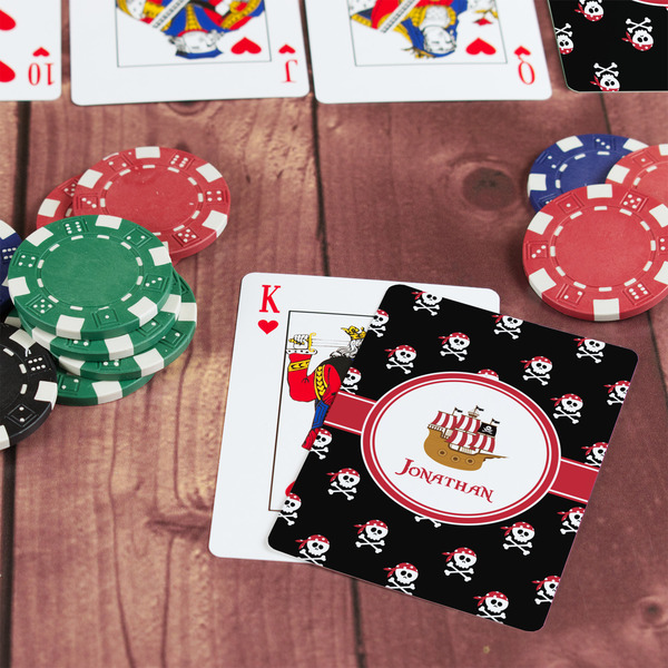 Pirate On Table with Poker Chips