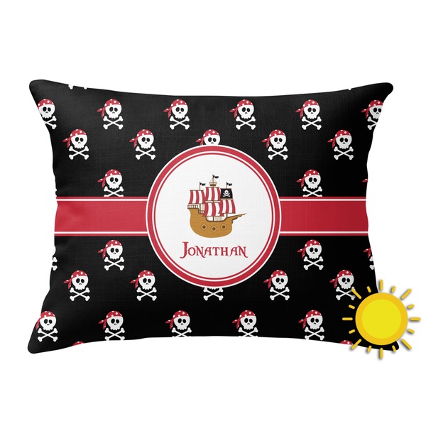 Custom Pirate Outdoor Throw Pillow (Rectangular) (Personalized)