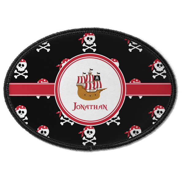 Custom Pirate Iron On Oval Patch w/ Name or Text