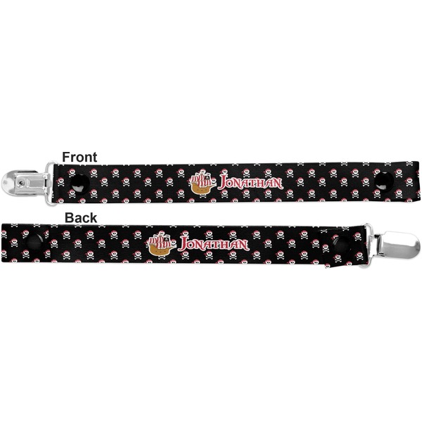 Pirate Pacifier Clip - Front and Back