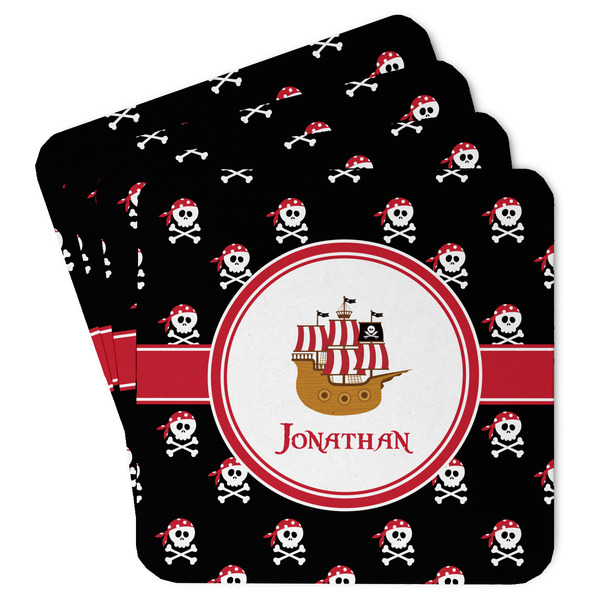 Custom Pirate Paper Coasters w/ Name or Text