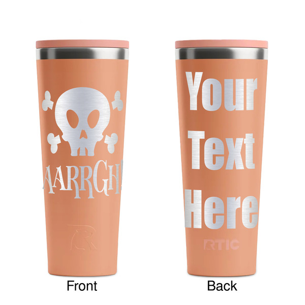 Pirate Peach RTIC Everyday Tumbler - 28 oz. - Front and Back
