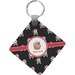 Pirate Diamond Plastic Keychain w/ Name or Text