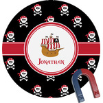 Pirate Round Fridge Magnet (Personalized)