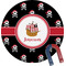 Pirate Round Fridge Magnet (Personalized)