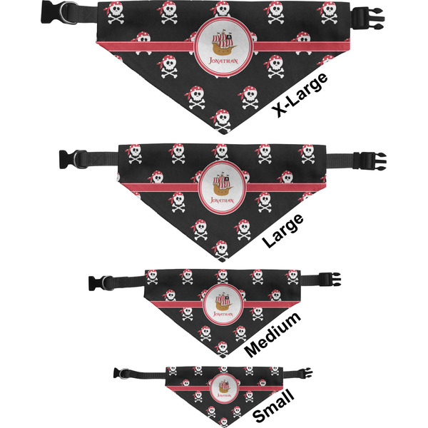 Pirate Pet Bandana Sizes