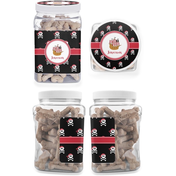 Pirate Pet Treat Jar - Multiple Angles