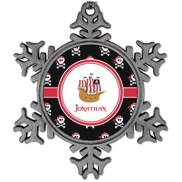 Custom Pirate Vintage Snowflake Ornament (Personalized)