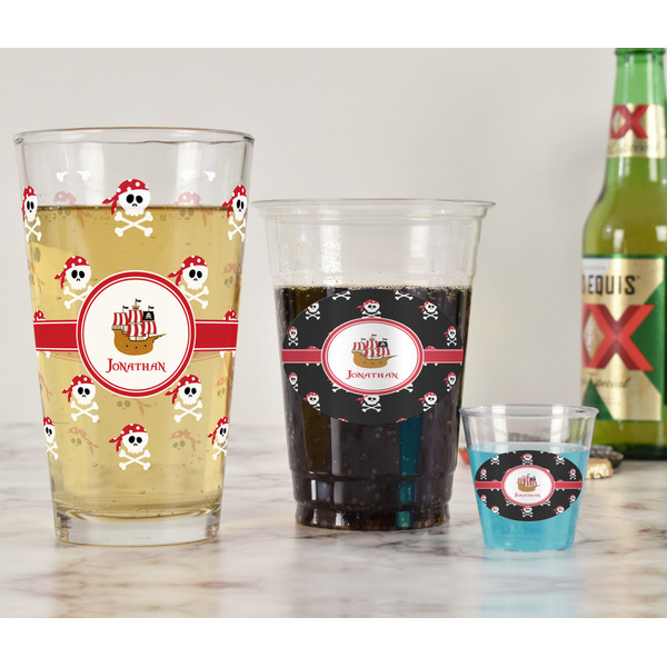 Pirate Pint Glass - Full Fill w Transparency - In Context