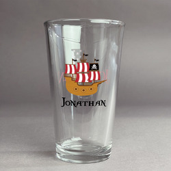 Pirate Pint Glass - Full Color Logo (Personalized)