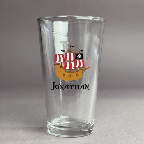Custom Pirate Pint Glass - Full Color Logo (Personalized)