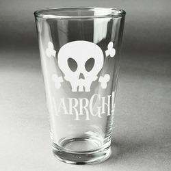 Pirate Pint Glass - Engraved (Personalized)