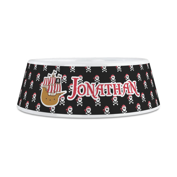 Pirate Plastic Dog Bowls - Medium - FRONT