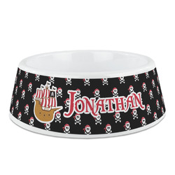 Pirate Plastic Dog Bowl (Personalized)