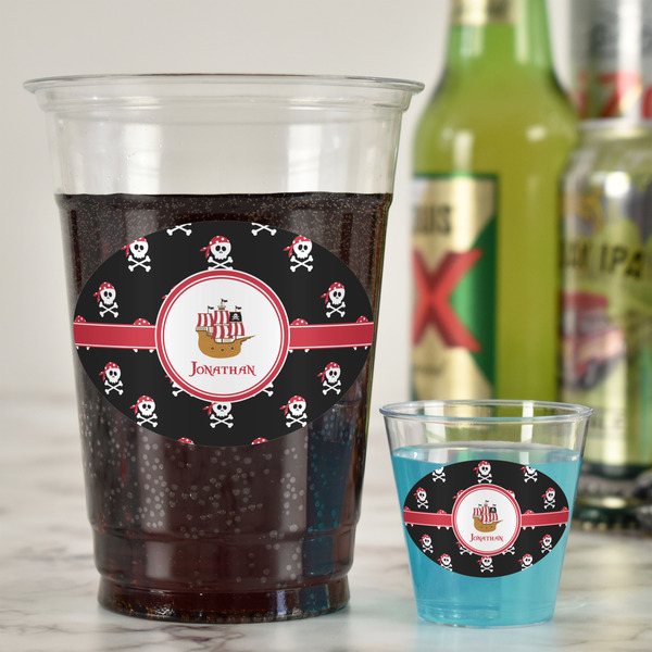 Pirate Plastic Shot Glasses - In Context