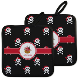 Pirate Pot Holders - Set of 2 w/ Name or Text