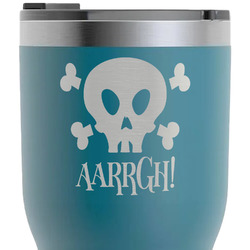 Pirate RTIC Tumbler - Dark Teal - Laser Engraved - Double-Sided (Personalized)