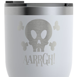 Pirate RTIC Tumbler - White - Engraved Front (Personalized)
