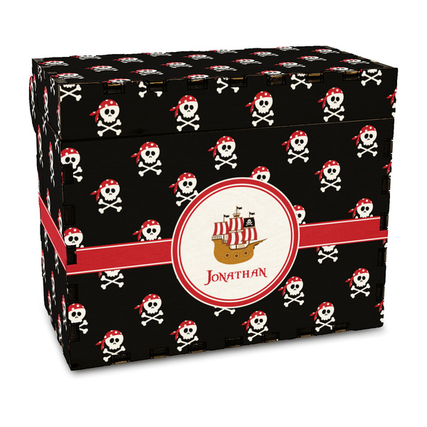 Custom Pirate Wood Recipe Box - Full Color Print (Personalized)