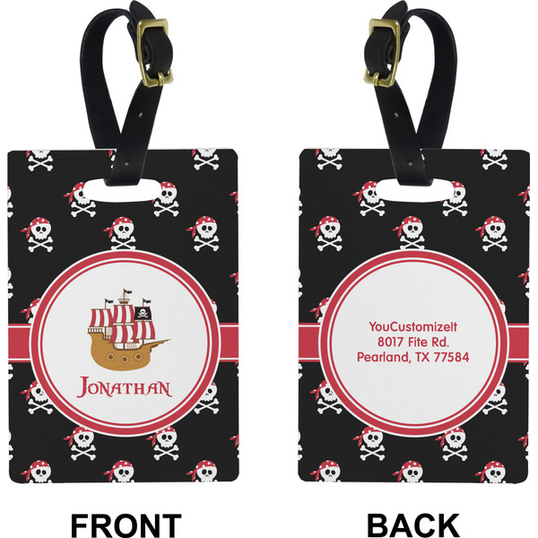 Pirate Rectangle Luggage Tag (Front + Back)