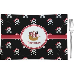Pirate Rectangular Glass Appetizer / Dessert Plate - Single or Set (Personalized)