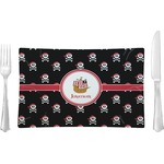 Pirate Rectangular Glass Lunch / Dinner Plate - Single or Set (Personalized)