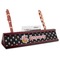 Pirate Red Mahogany Nameplates with Business Card Holder - Angle