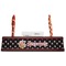 Pirate Red Mahogany Nameplates with Business Card Holder - Straight