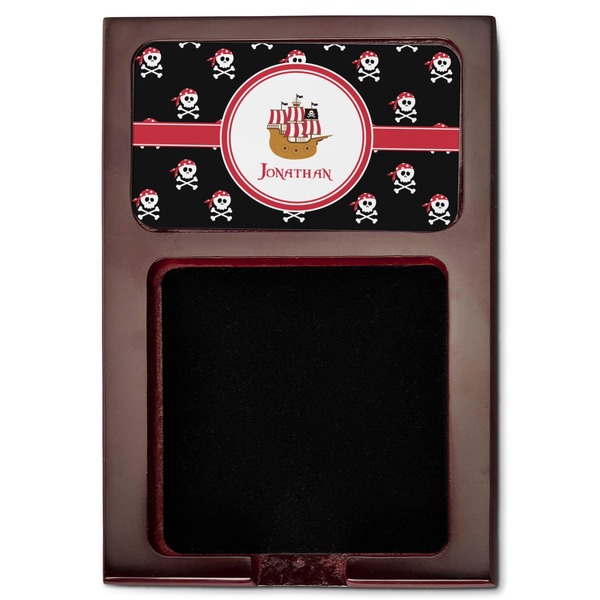 Pirate Red Mahogany Sticky Note Holder - Flat