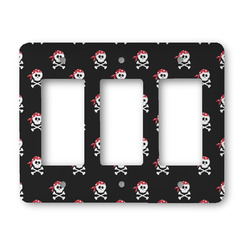 Pirate Rocker Style Light Switch Cover - Three Switch